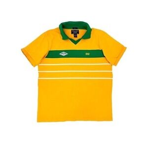 Abercrombie & Fitch Rugby Polo Shirt Men's XL Yellow Green Y2K 2000s 1892 Logo